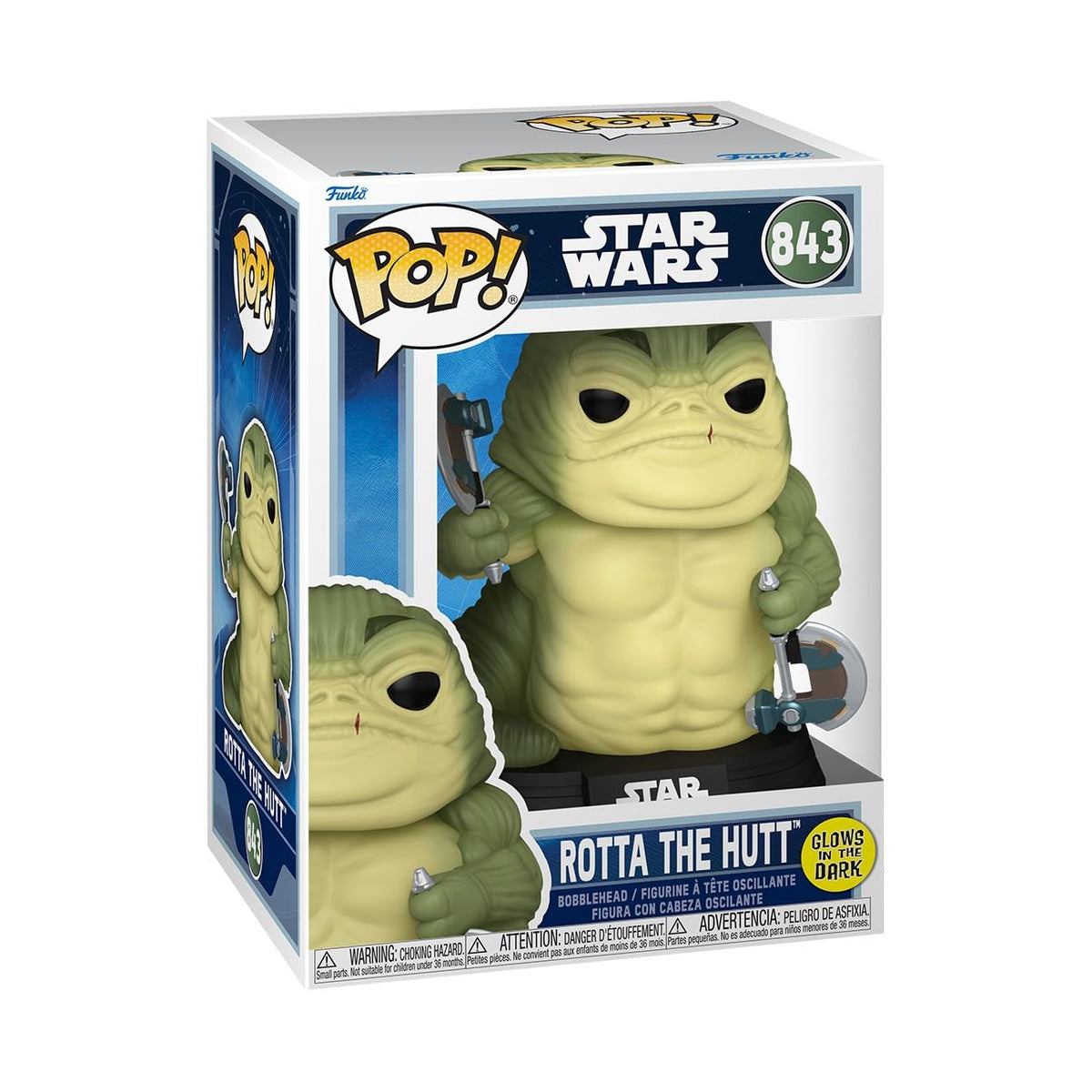 Authentic Funko POP! Star Wars Rota the Hutt figure, collectible toy in original packaging. Perfect for fans!
