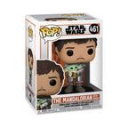 Authentic Funko POP! The Mandalorian with Grogu figure, detailed collectible in a colorful box, perfect for fans.
