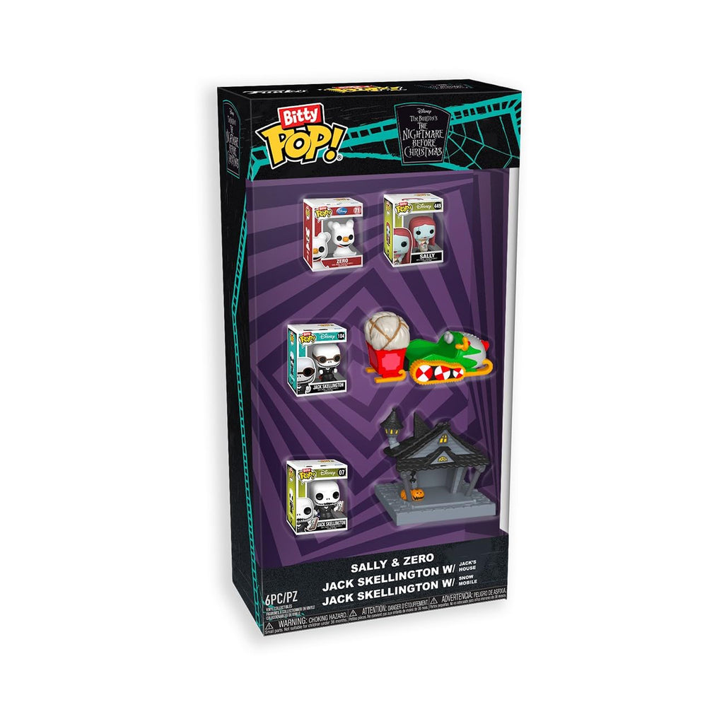 Authentic Funko Pop! Starter Set features Sally, Zero, and Jack Skellington with a detailed display. Perfect for collectors!