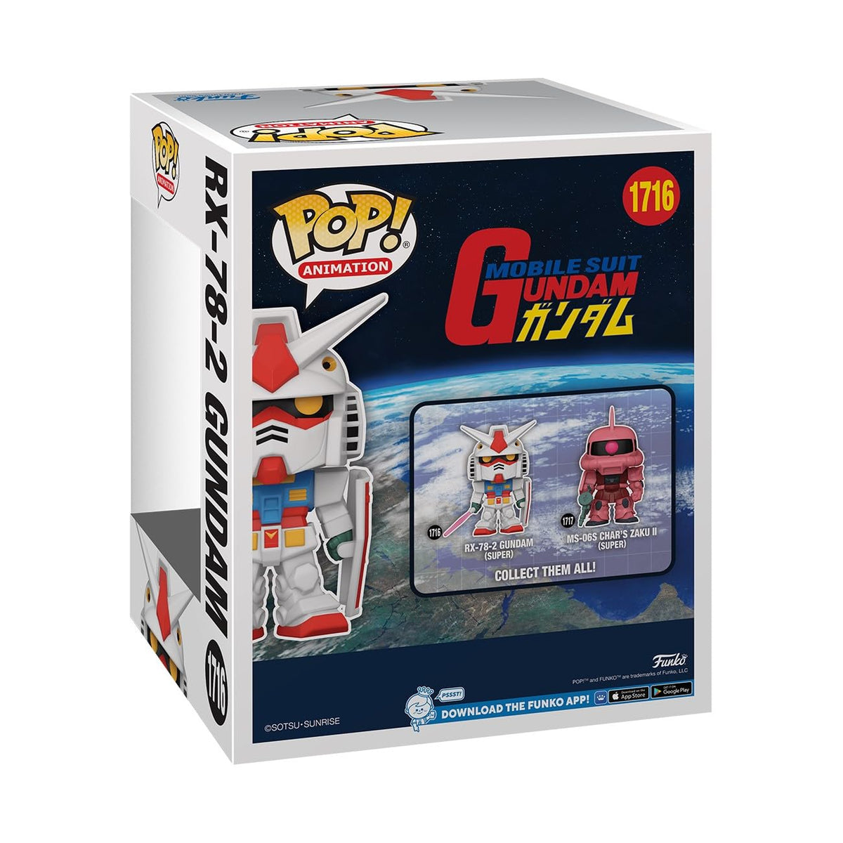 Official Funko POP! figure of Mobile Suit Gundam from the anime series, featuring vibrant design in original packaging.