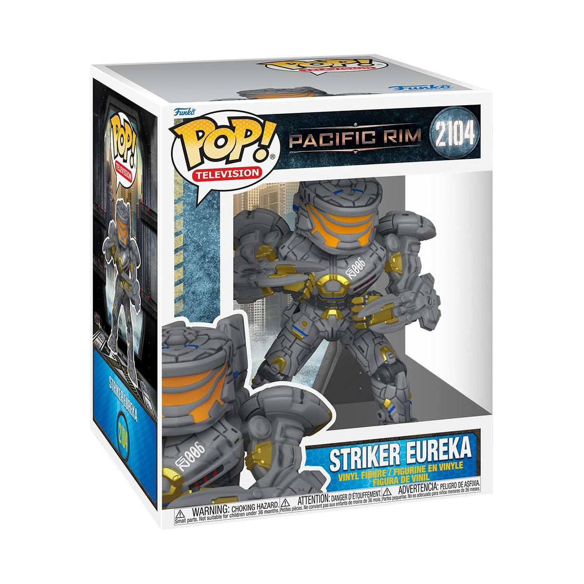 Authentic Funko POP! Striker from Pacific Rim. Made of durable vinyl, perfect for collectors and fans. Boxed for protection.