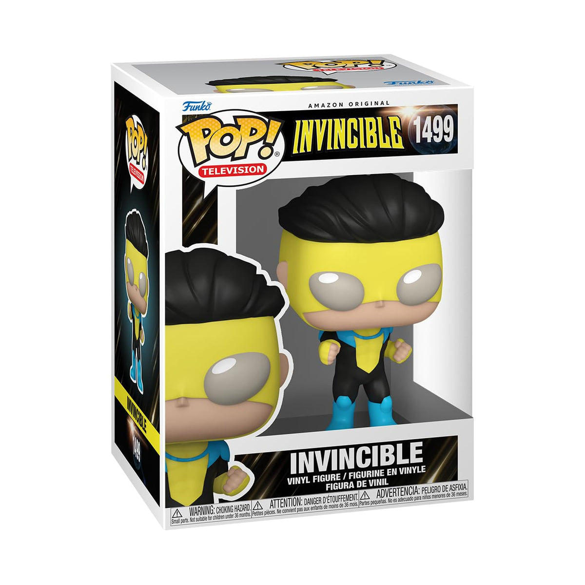 100% Genuine Funko POP! figure of Invincible from the Amazon original series, featuring vibrant colors and iconic details.