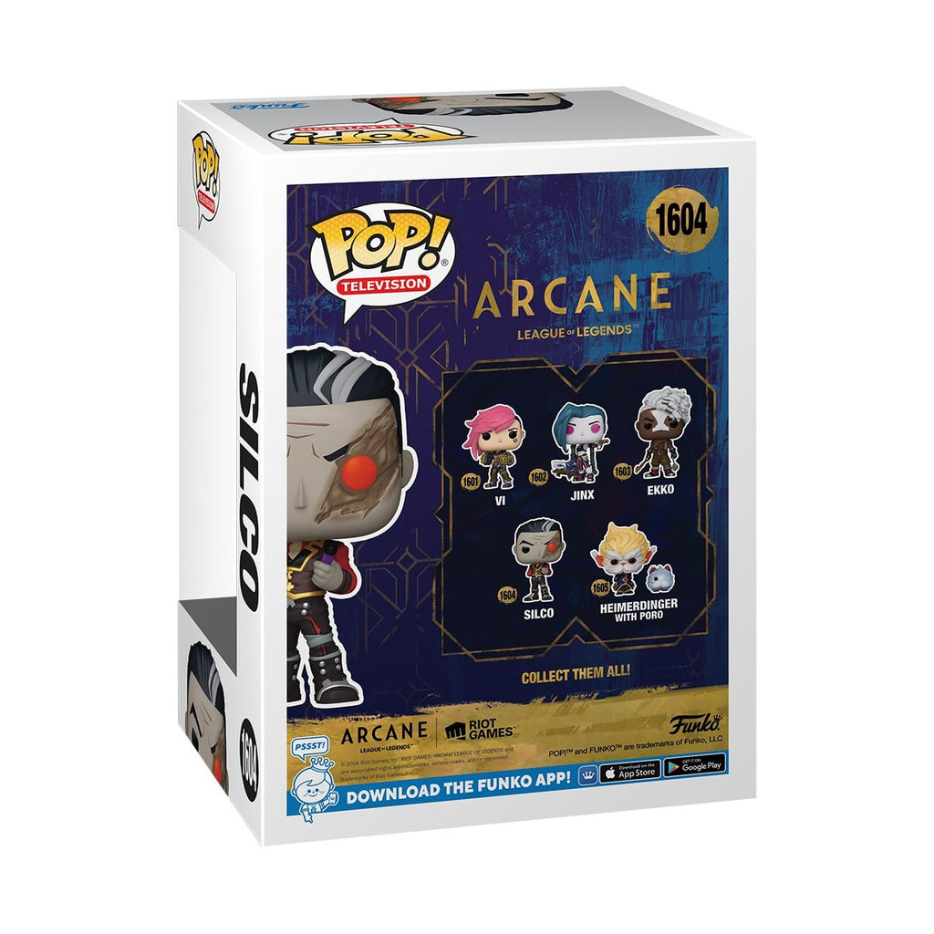 Premium imported Funko POP! TV Silco figure from Arcane, showcasing character details and collectible options.