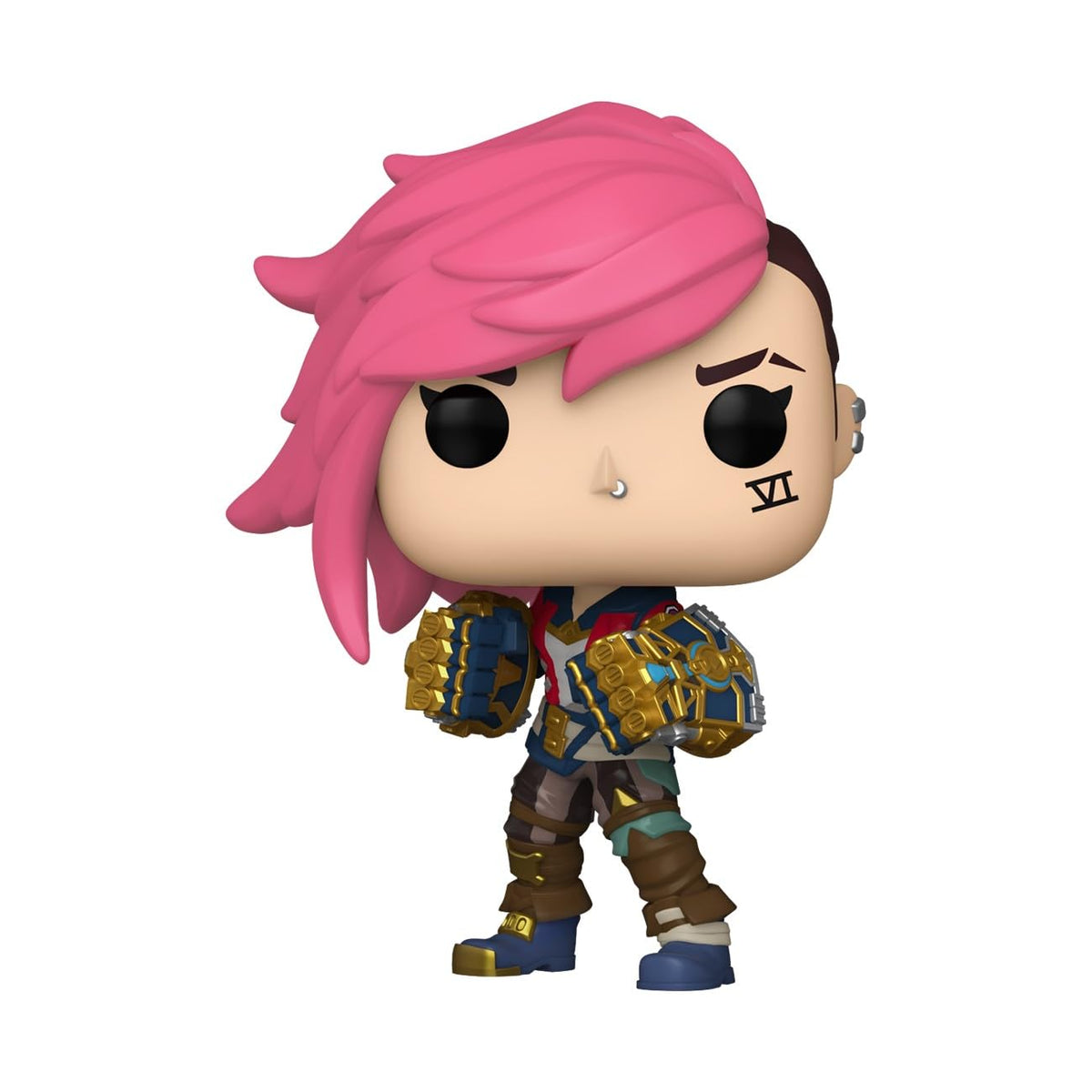 Collect the Funko POP! of Arcane's character with pink hair and golden gloves. Available online for order now.