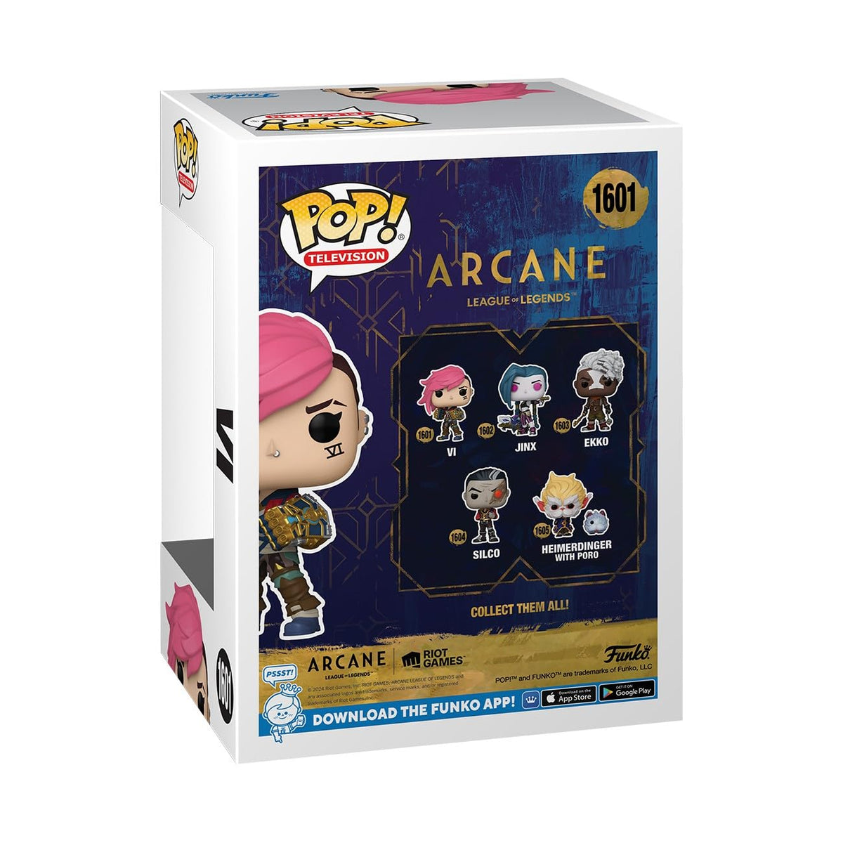 Premium imported Funko Pop! from Arcane League of Legends, featuring characters like Vi and Jinx. Collect all!