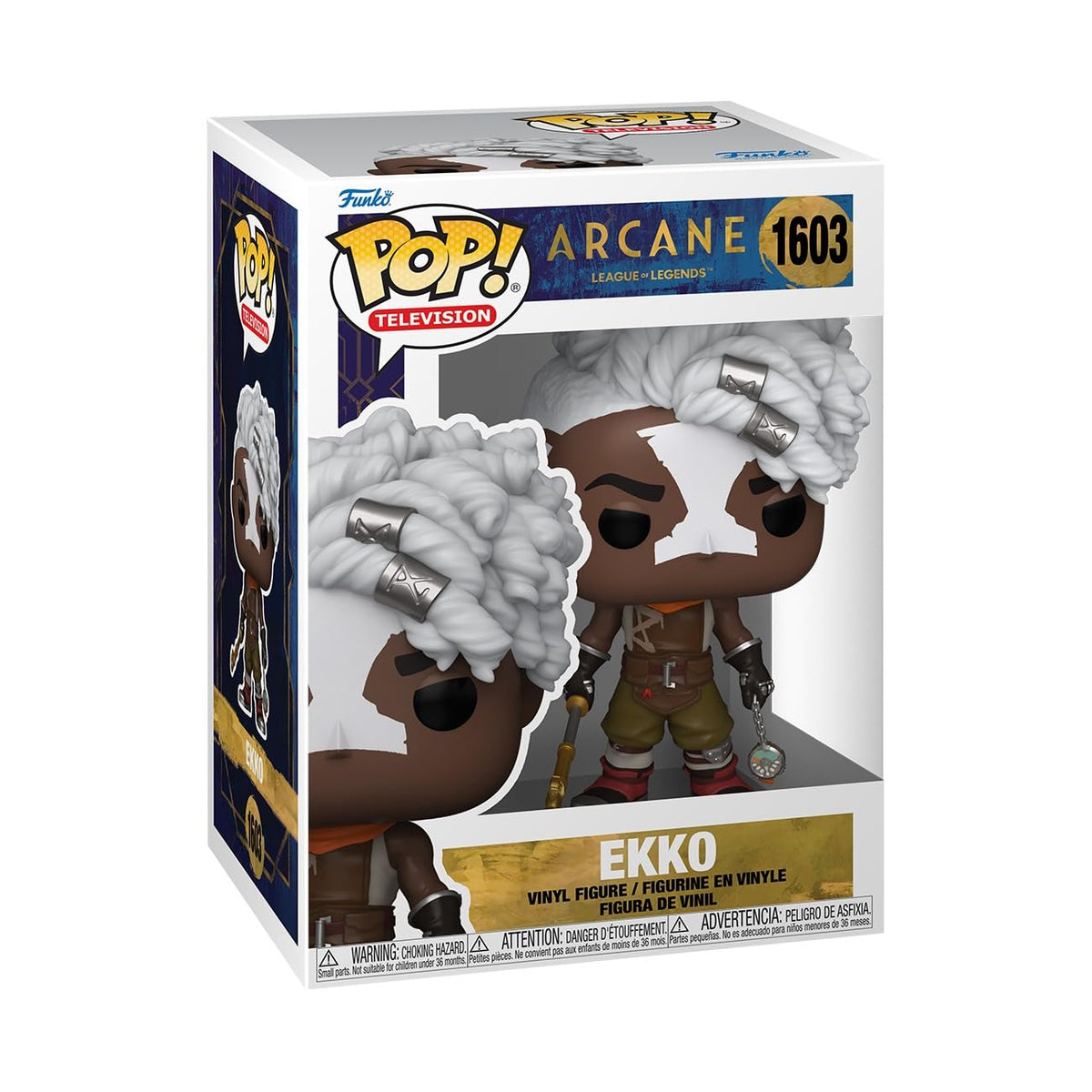 This authentic Funko POP! figure features Ekko from Arcane: League of Legends in a stylish box packaging.