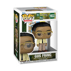 Authentic Funko Pop! vinyl figure of Gus Fring from Breaking Bad, showcasing detailed design and collectible packaging.