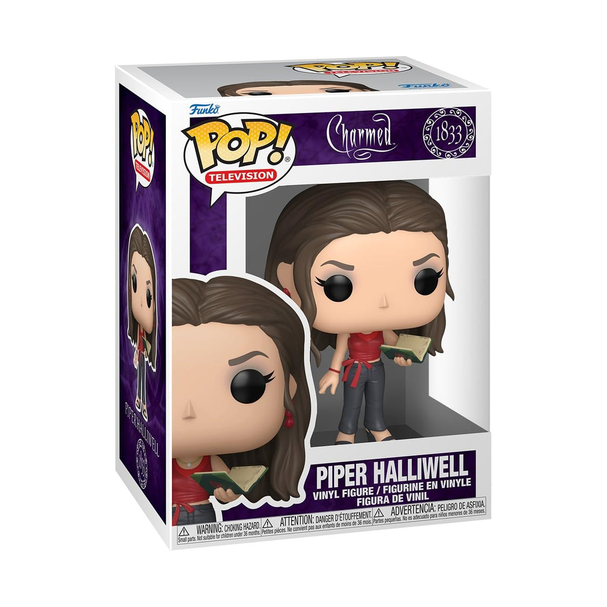 100% authentic Funko POP! figure of Piper Halliwell from Charmed, featuring her iconic outfit and holding a book.