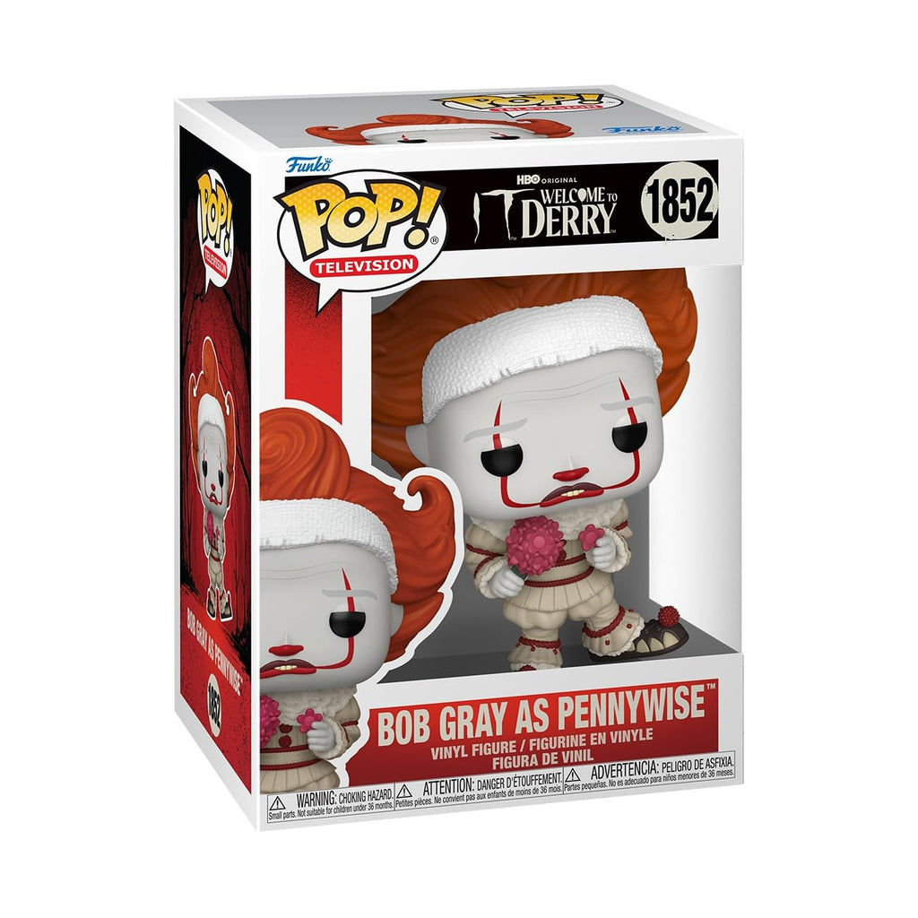 100% authentic Funko POP! figure of Bob Gray as Pennywise from IT, featuring vivid details and signature box design.