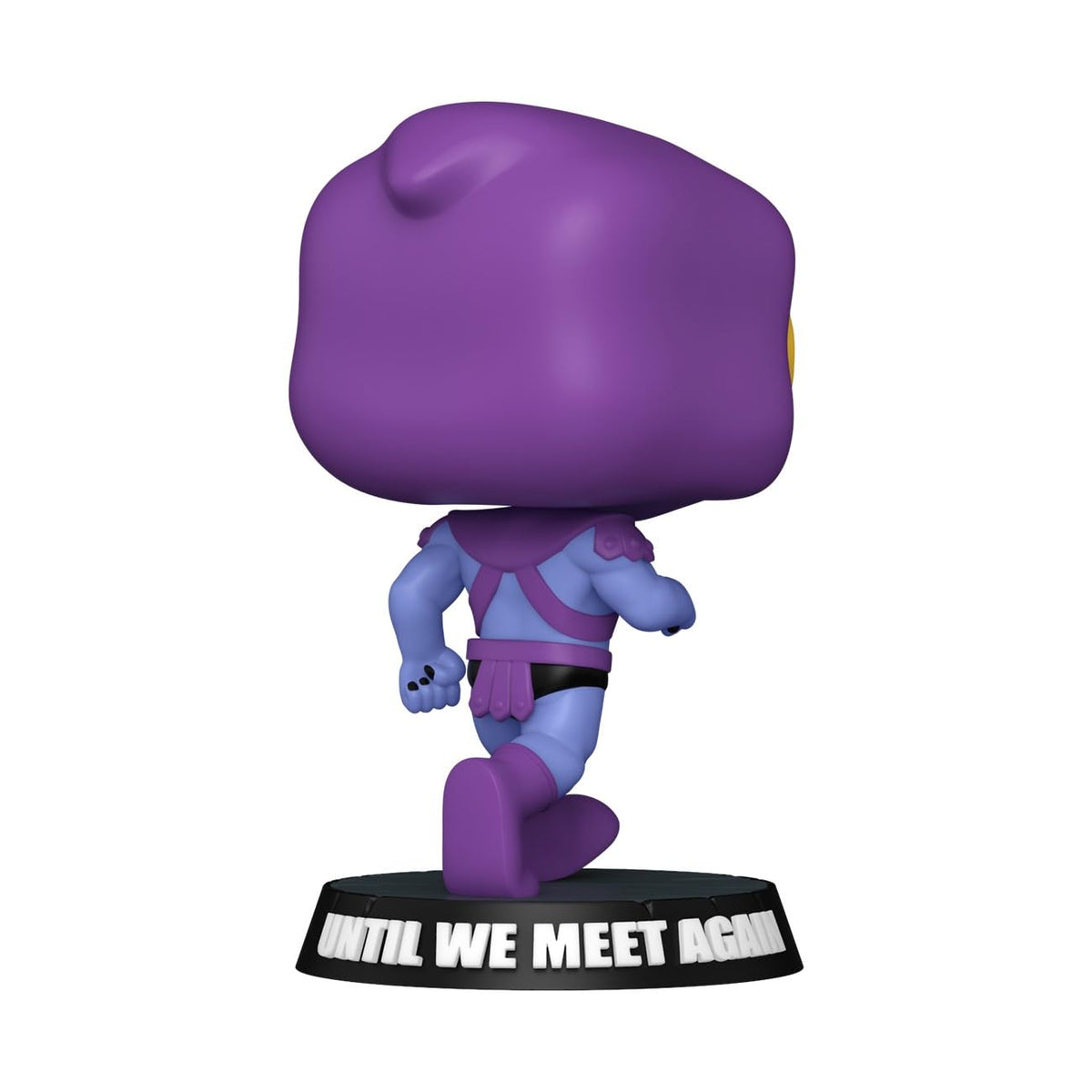 Cute Meme Skeletor Funko Pop figure in purple, featured from behind. Available in India, order securely online.