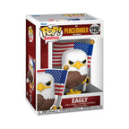 Authentic Funko Pop! Eagly figure from Peacemaker. Vinyl collectible featuring Eagly holding American flags.