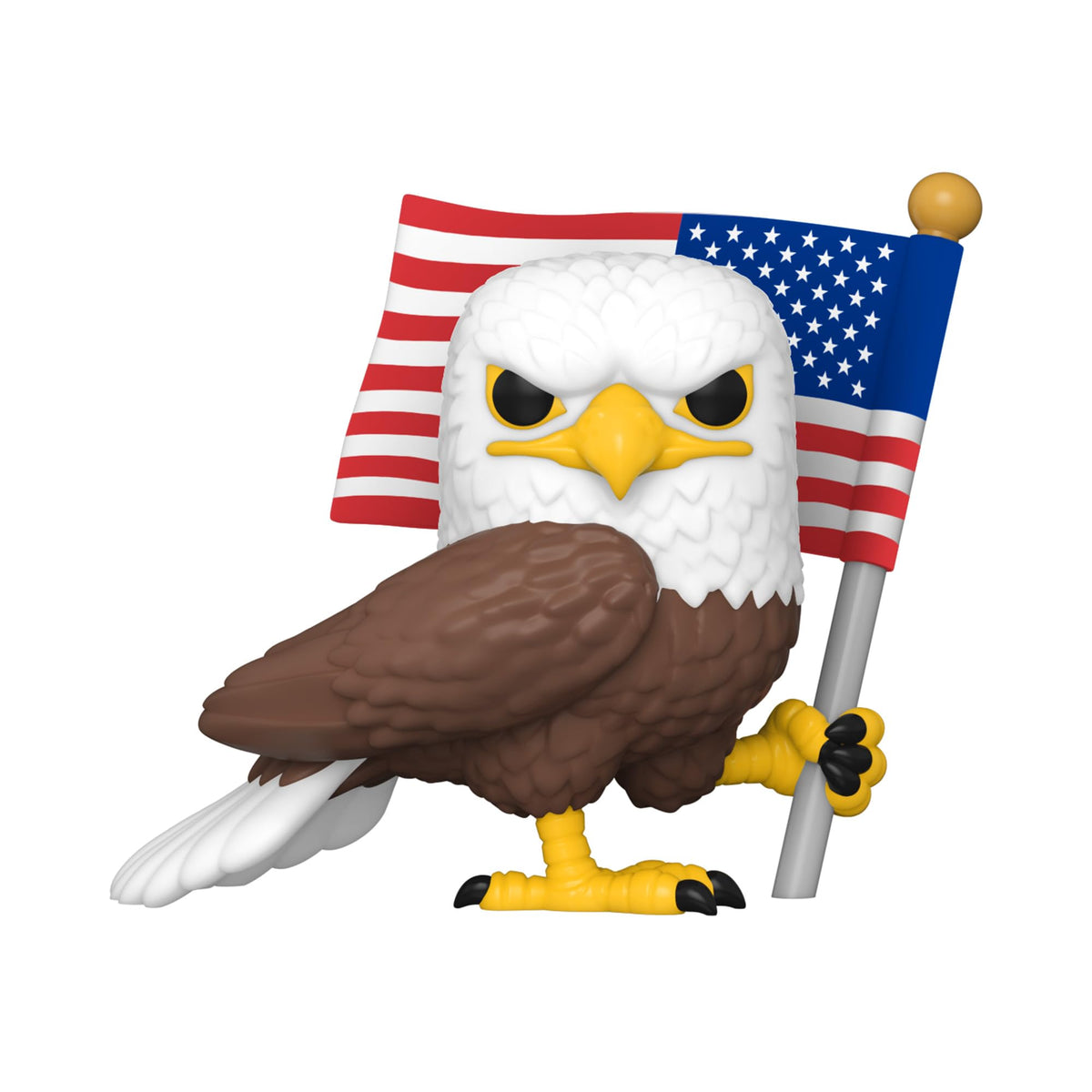 Get the Funko Pop! TV Eagly figure, featuring the eagle character with a U.S. flag. Available online. Order today!