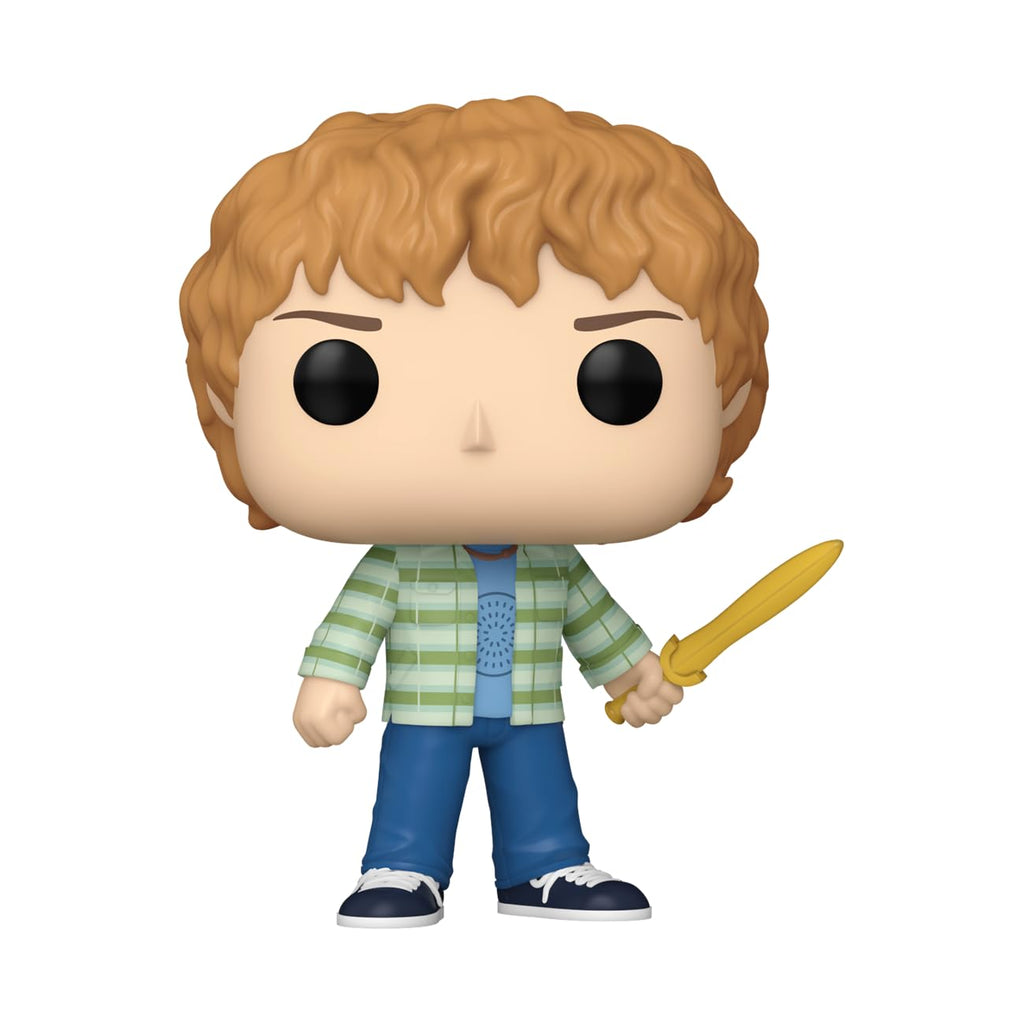 Funko POP! figure of Percy Jackson with a yellow sword, perfect for fans. Available for order online now!