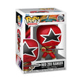 Authentic Funko POP figure of the Red Zeo Ranger from Power Rangers, showcasing its iconic design in collectible packaging.