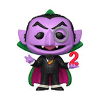 Collectible Funko POP! figure of The Count from Sesame Street, showcasing purple skin, a cape, and a playful expression. Verified by CuratCart.