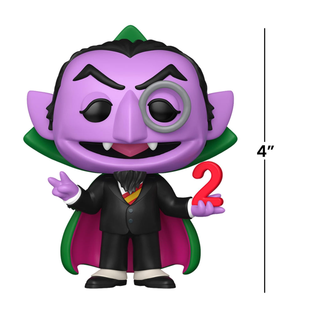 Premium imported Funko POP! figure of The Count from Sesame Street. Stands 4 inches tall with vibrant colors and details.