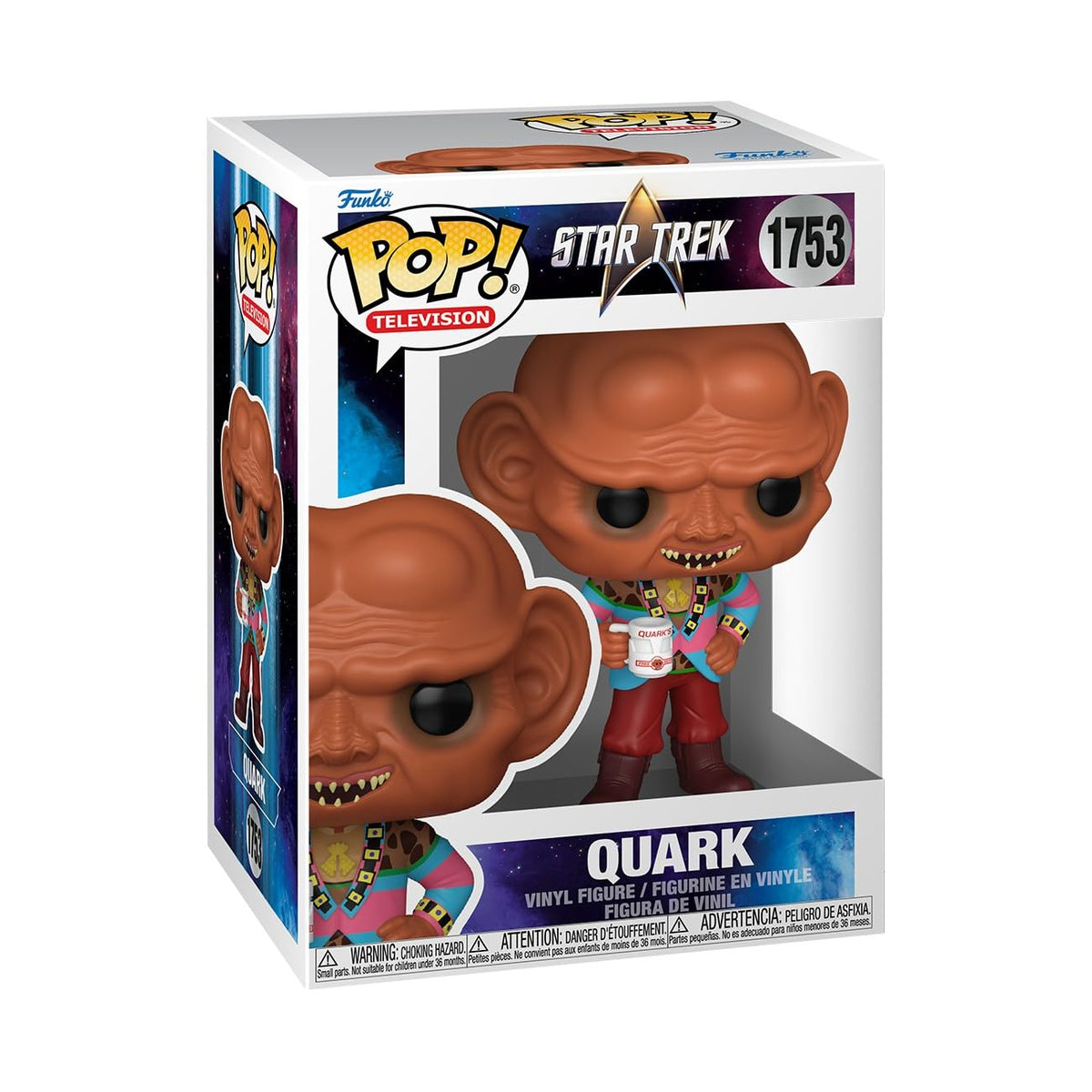 Authentic Funko POP! vinyl figure of Quark from Star Trek: Deep Space Nine, features signature outfit and Ferengi ears.