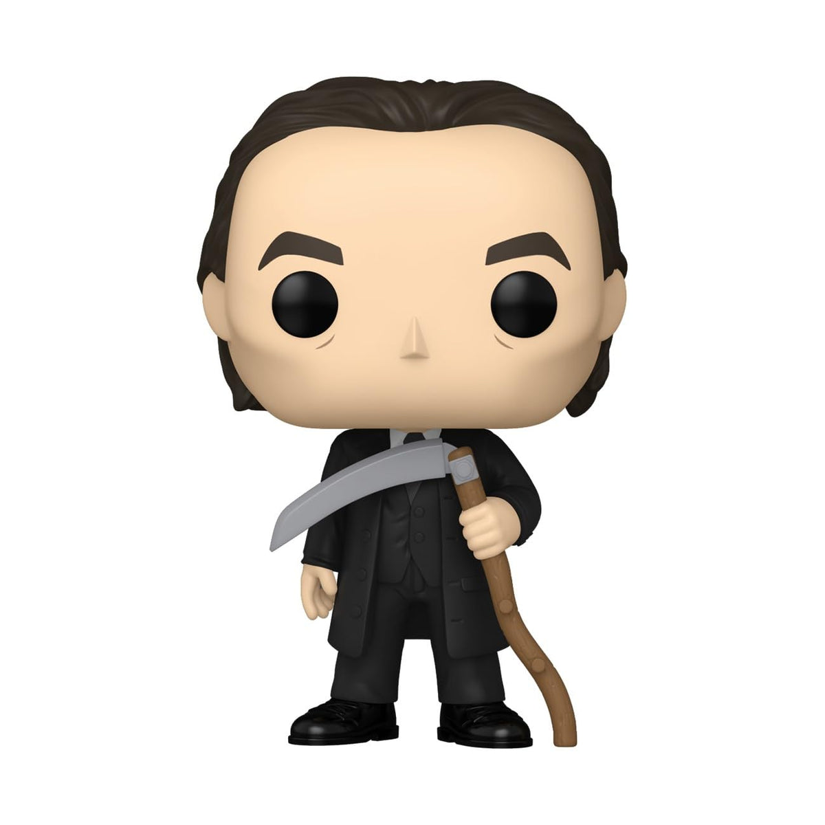 Funko Pop! TV: Supernatural - Death figure, features a character in a suit holding a scythe, perfect for collectors. Verified by CuratCart.