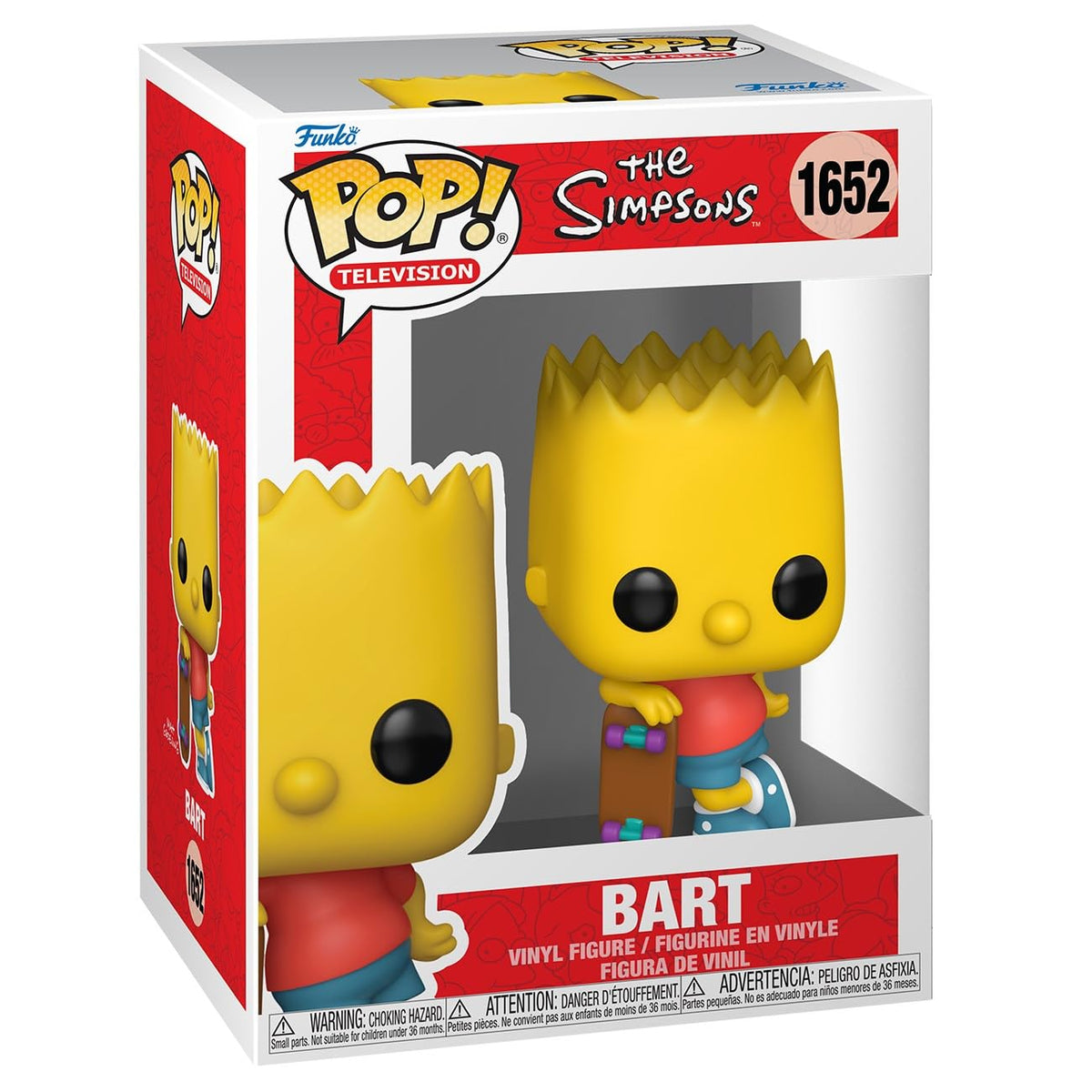 100% genuine Bart Simpson Funko POP! figure from The Simpsons series, featuring vibrant colors and detailed design.