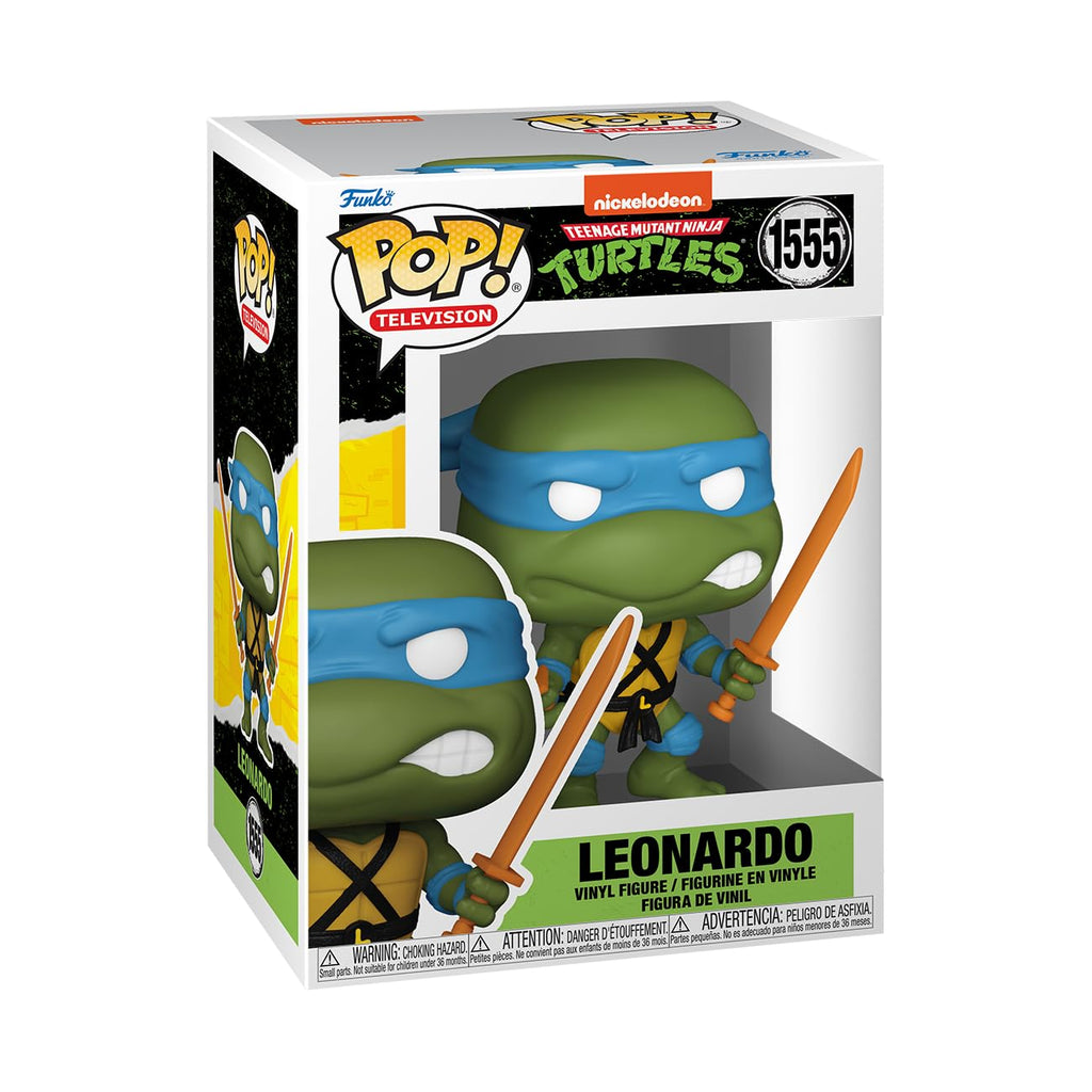 Authentic Funko POP! figure of Leonardo from Teenage Mutant Ninja Turtles, featuring a vibrant design and packaging.