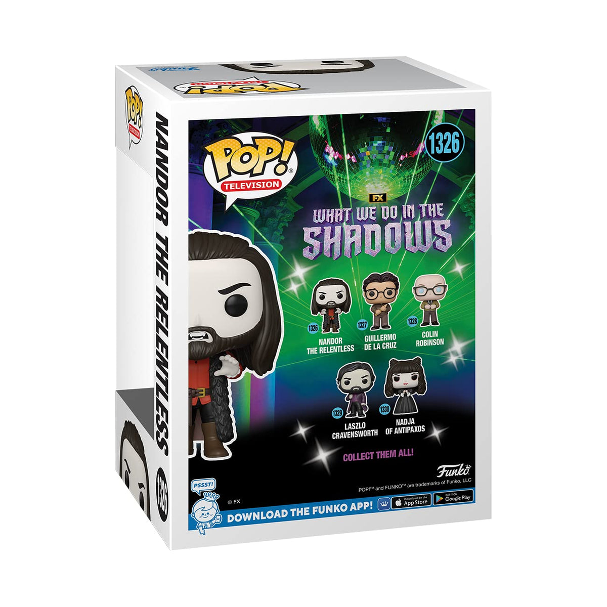 Premium imported Funko Pop! figures from FX's What We Do in the Shadows, featuring iconic characters and detailed design.