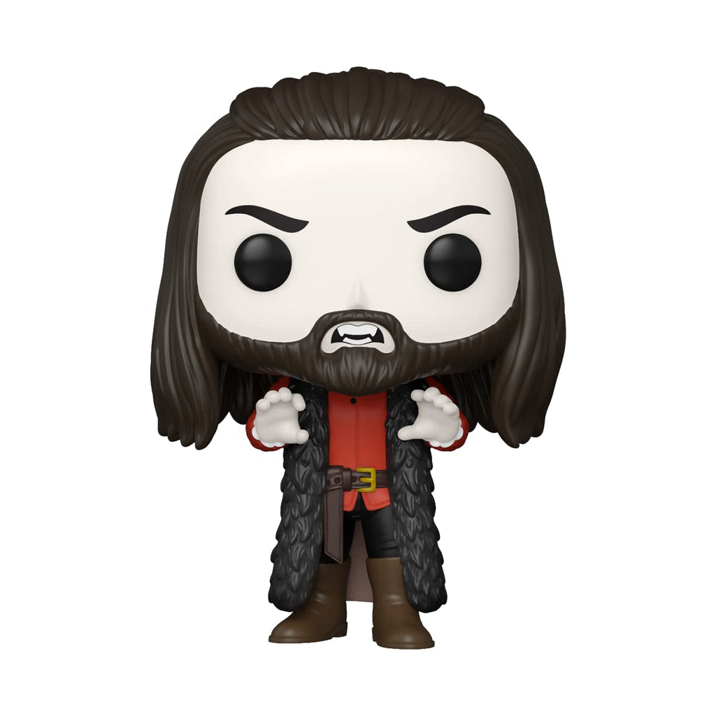 Authentic Funko Pop! figure from 'What We Do in the Shadows', featuring a vampire in a detailed black coat.
