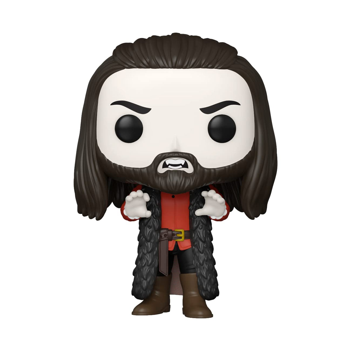 Authentic Funko Pop! figure from 'What We Do in the Shadows', featuring a vampire in a detailed black coat.