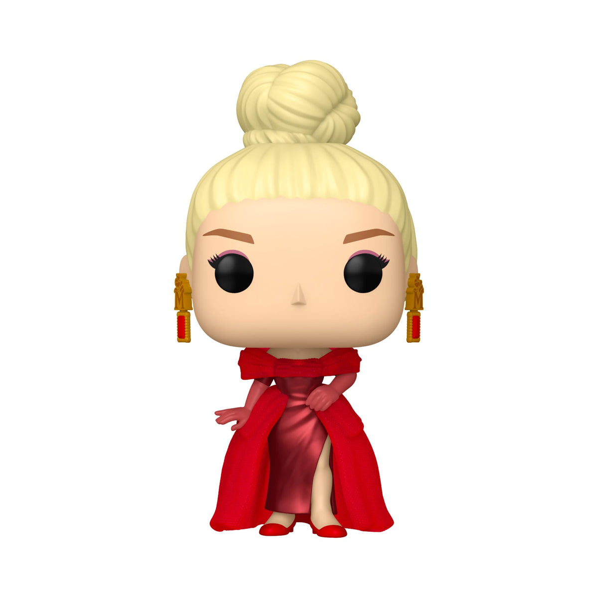 This Funko POP! features a stylish character in a red dress with blonde hair. Available for order online now!