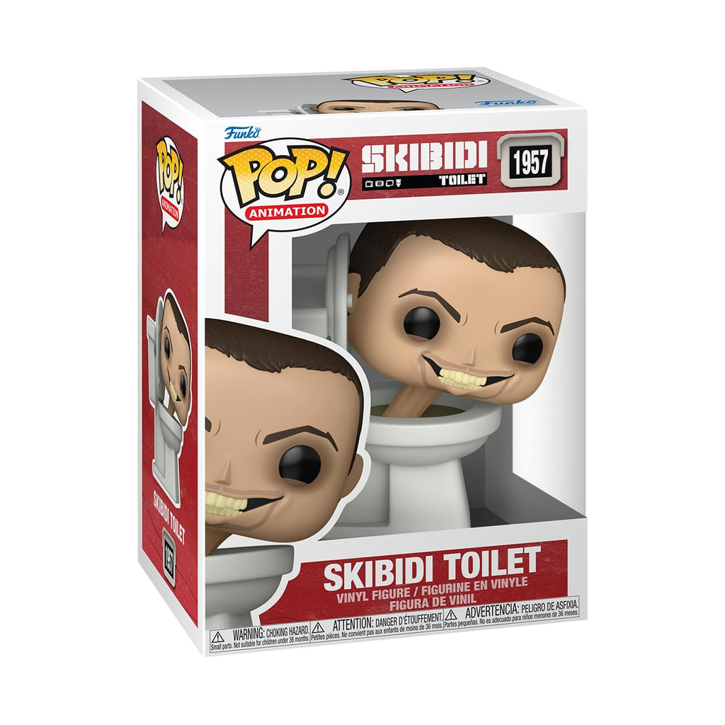 100% authentic Funko POP! Vinyl figure of Skibidi Toilet, featuring a unique character design in a collectible box.