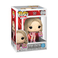 100% Genuine Funko Pop! WWE Tiffany Stratton figure featuring a glitter finish, showcase quality in collectible packaging.