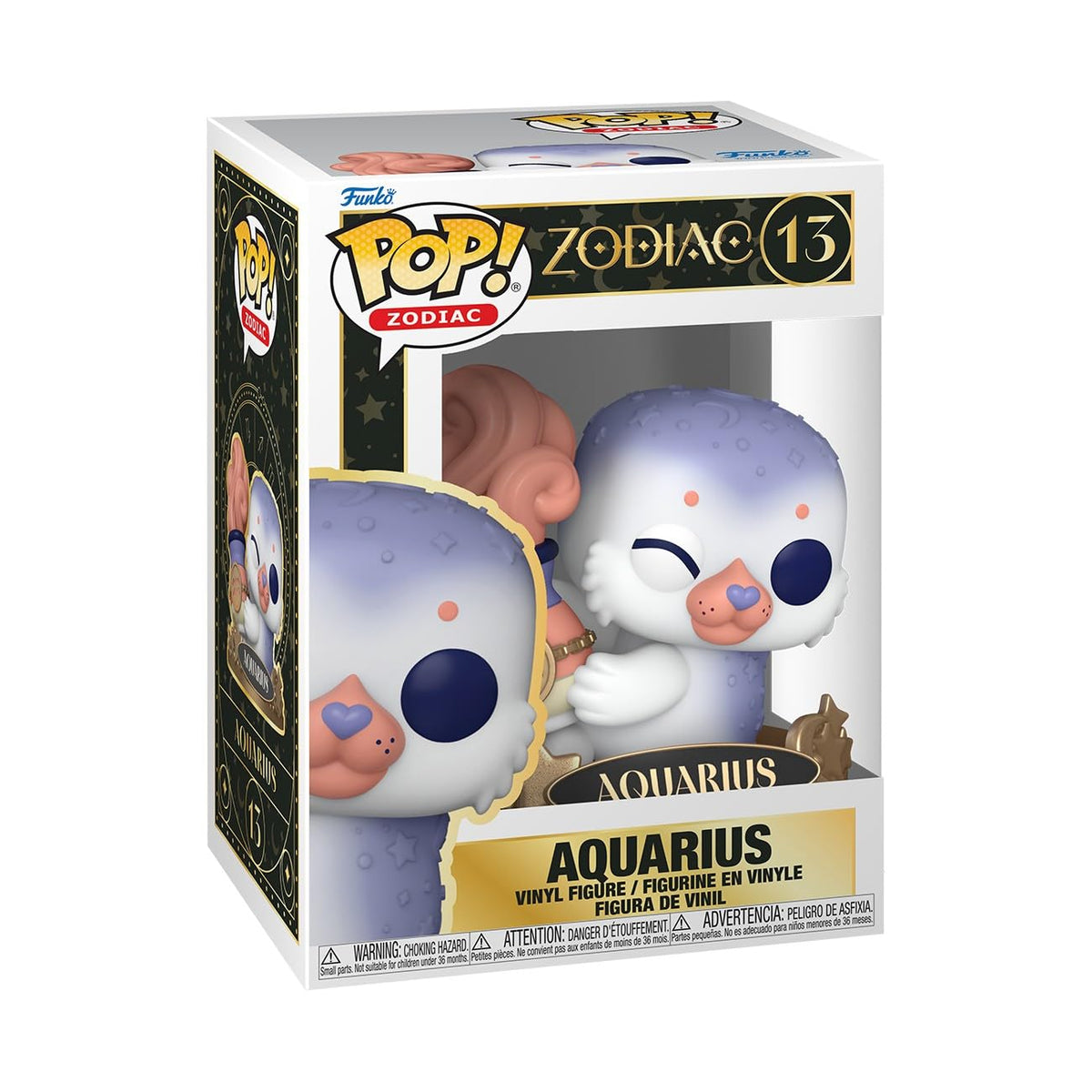 Authentic Funko POP! figure of Aquarius, featuring a cute vinyl design with vibrant colors and zodiac theme.