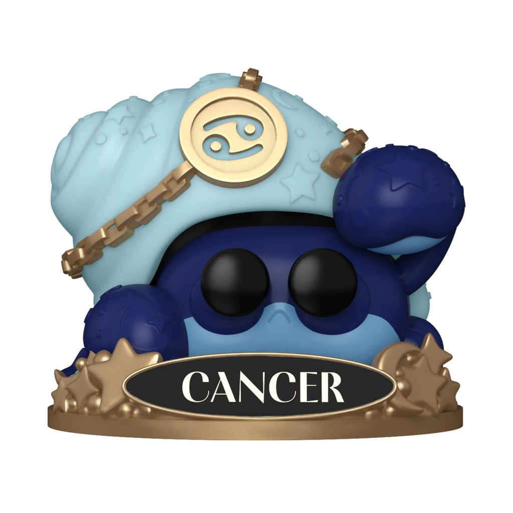 Cute Funko Pop! figure of Cancer zodiac, featuring a blue crab with a moon hat. Order online now, available nationwide.