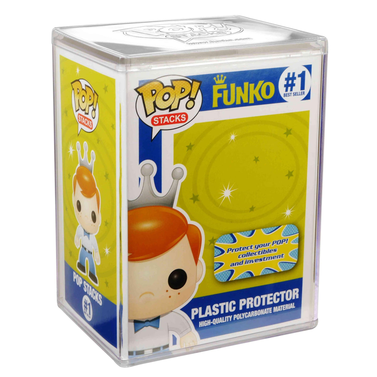 Protect your Funko collectibles with this high-quality plastic protector. Available online for order. Perfect for preservation!