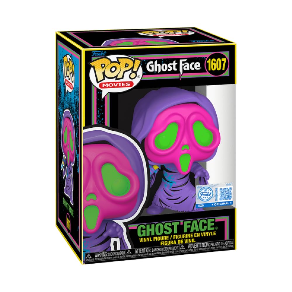 Get the Funko Scream Ghostface Blacklight Ghost figure! Available online. Order your unique collectible today!
