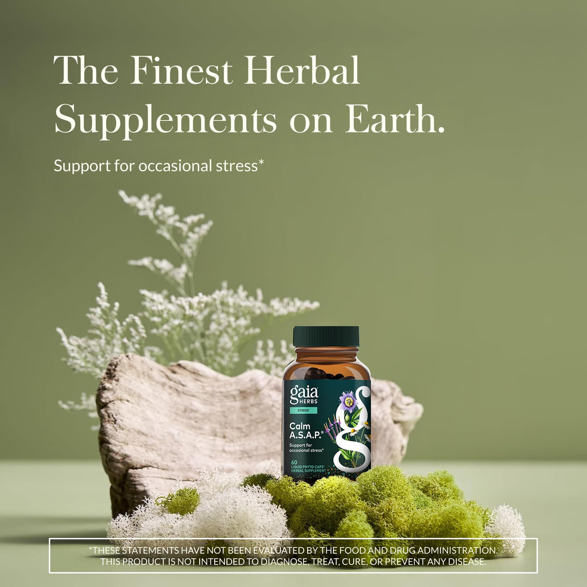 Gaia Herbs Calm A.S.A.P. supports occasional stress, 100% Authentic and available in India at Curat Cart.