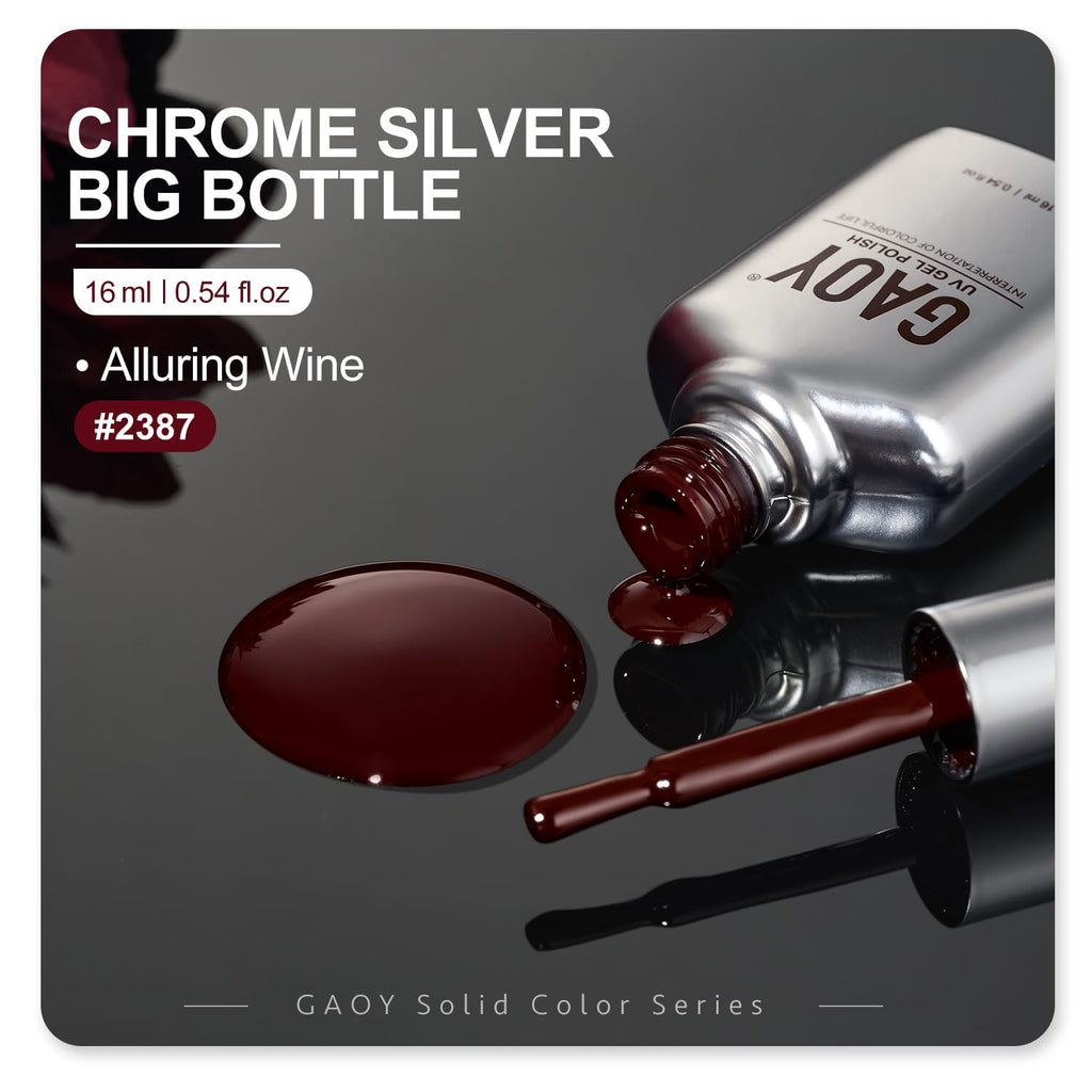 GAOY Dark Red Gel Nail Polish, 16ml. Available online in India for stylish nail art. Order now to elevate your manicure!