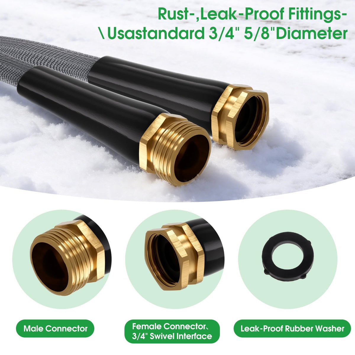 High-quality non-expanding kink-free garden hose featuring durable leak-proof fittings, available at Curat Cart.