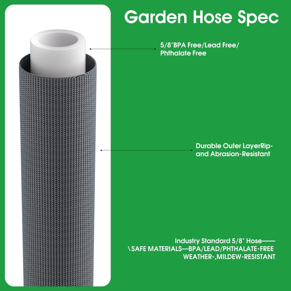 Durable, kink-free garden hose available in India. 100% authentic at Curat Cart, ensuring safety and quality.