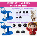 Discover the GEOCCI Safety Eye Install Tool, specially curated by Curat Cart, perfect for various safety eye sizes. A must-have for crafters.