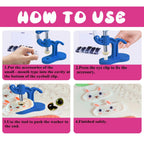 GEOCCI Safety Eye Install Tool usage guide, showcasing easy and safe steps. 100% Authentic, available at Curat Cart.