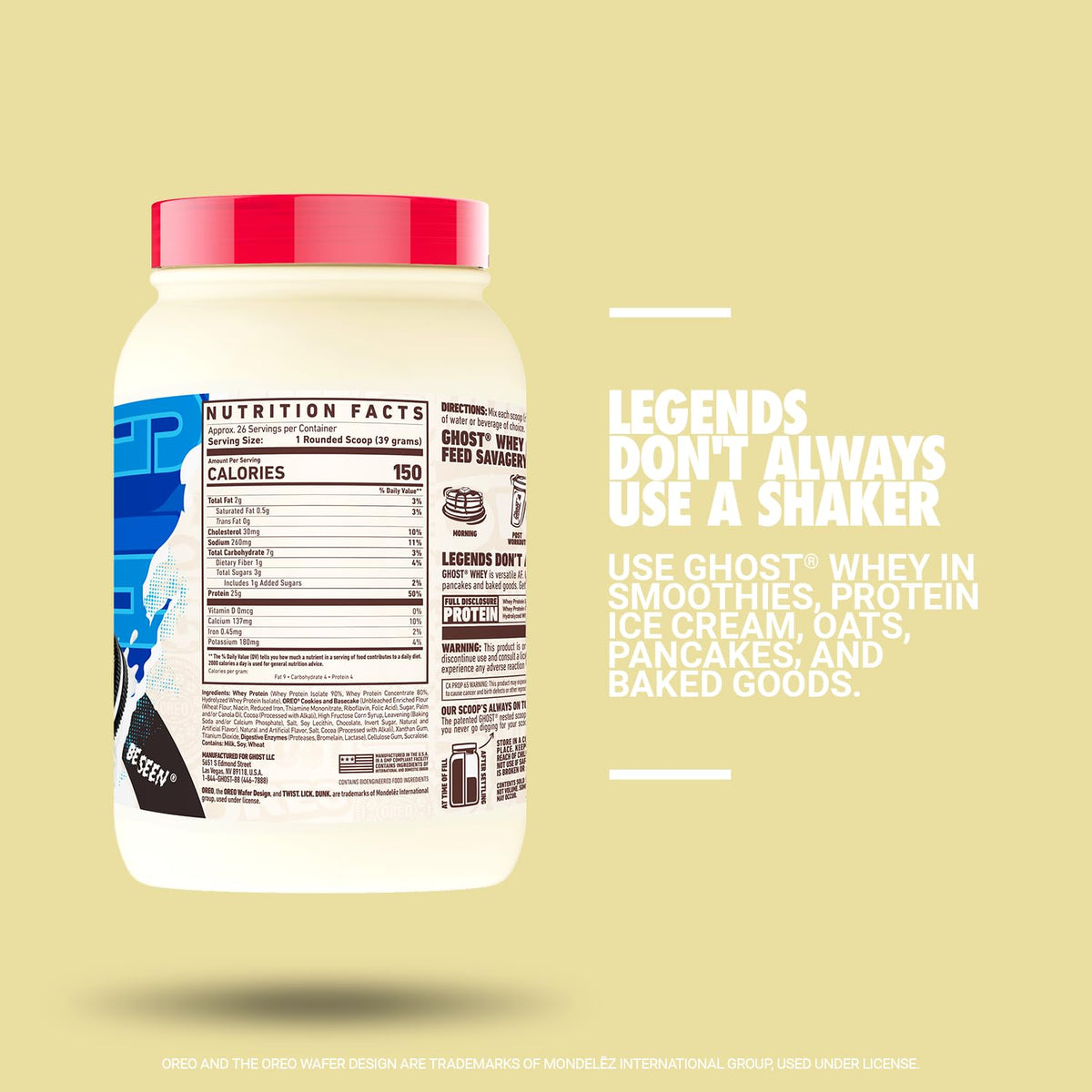 GHOST Whey Protein Powder Oreo flavor is available in India. Order online for a delicious protein boost today.