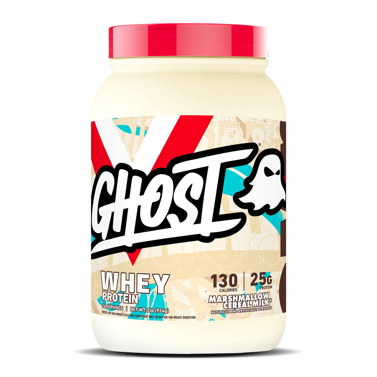 GHOST Whey Protein Powder in Oreo flavor, 130 calories, 25g protein per serving. Verified by CuratCart for quality.