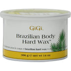 GiGi Brazilian Body Hard Wax in a 14 oz can, ideal for smooth hair removal. Verified by CuratCart for quality assurance.