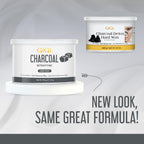 Authentic GiGi Charcoal Detox Hard Wax in a sleek package. New look, same great formula for effective hair removal.