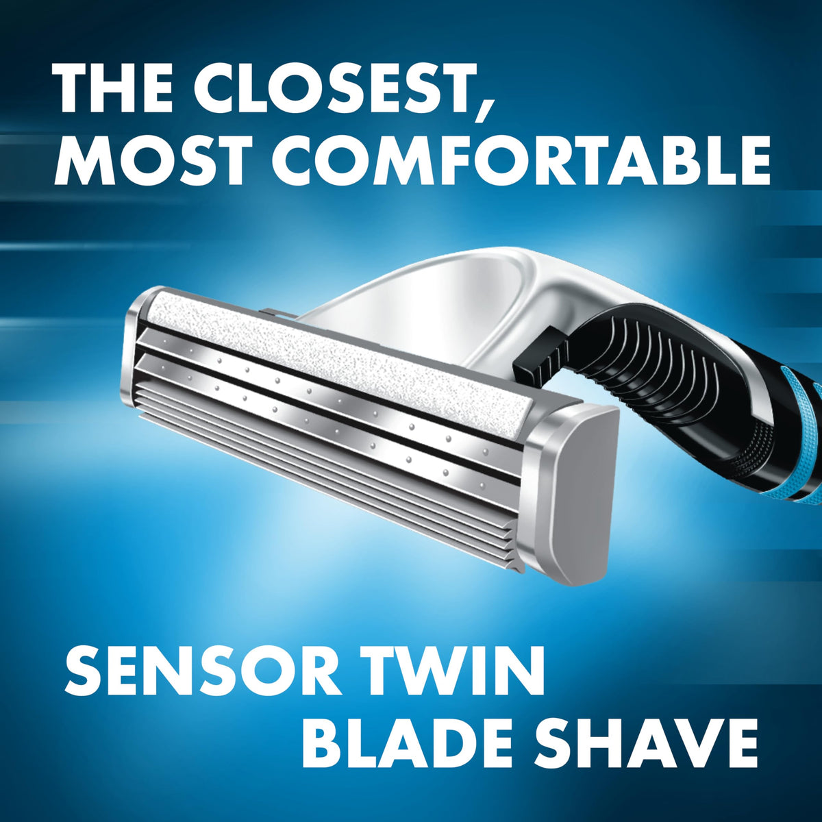Experience the closest shave with Gillette Sensor Excel Razor Blades, exclusively available at Curat Cart for premium grooming.