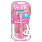 Gillette Venus Sensitive Razors - Back Label & Ingredients Details | fast dispatch across India from Curat Cart