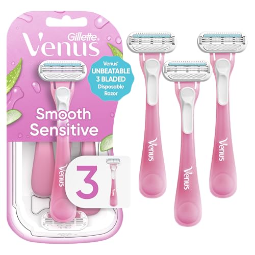 Gillette Venus Sensitive Razors - Texture, Swatch & Consistency | original imported packaging available on Curat Cart India