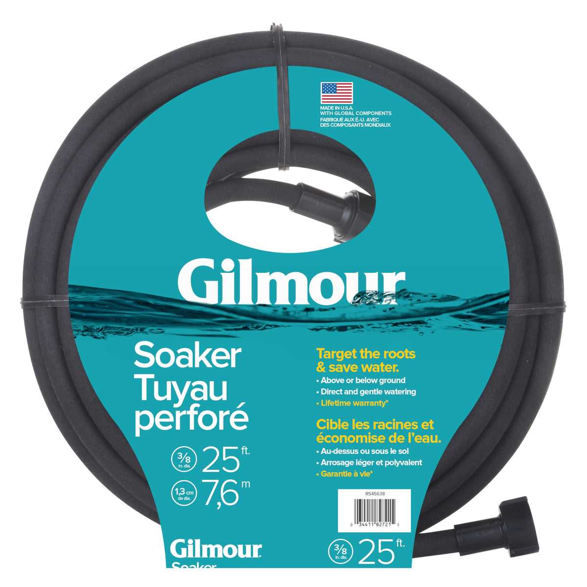 Gilmour Round Soaker Hose, a premium import for efficient watering, available at Curat Cart. Perfect for targeted root irrigation.