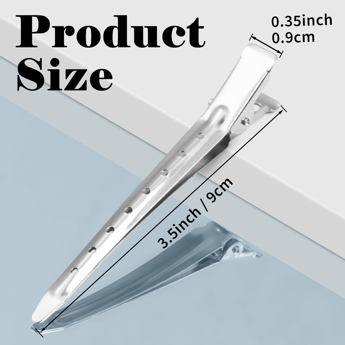 Gingbiss Duck Billed Hair Clip shown in high-quality finish with precise dimensions, available at Curat Cart.