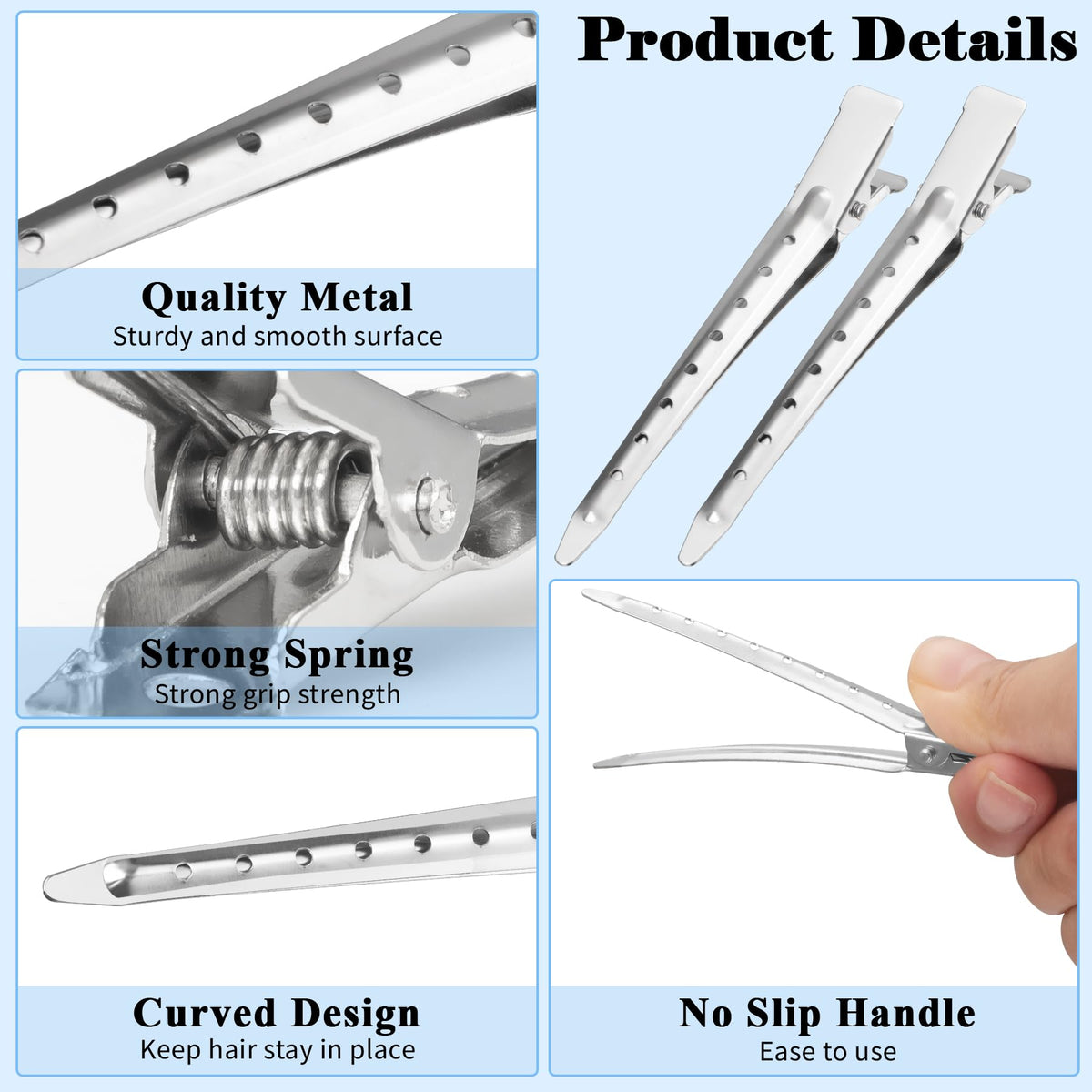 Gingbiss Duck Billed Hair Clips offer strong grip and no-slip design, perfect for daily use. Available at Curat Cart.